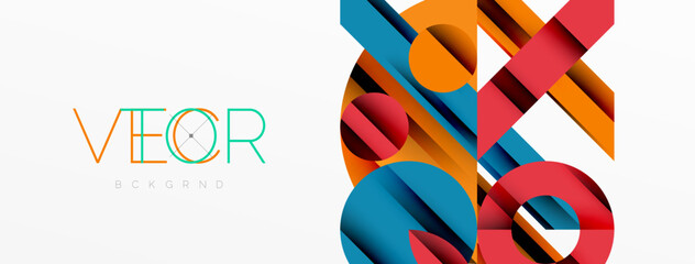 Circle, square, triangle shapes geometric minimal background