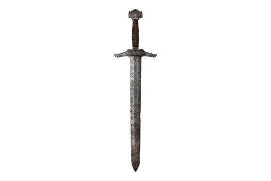 Old sword isolated on transparent background