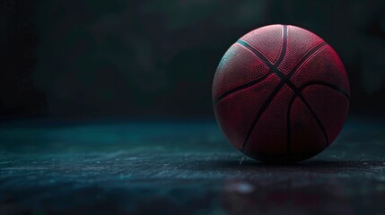 Fototapeta premium Basketball Isolated On Black, High Quality Background