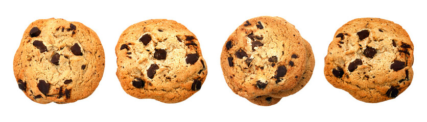 Chocolate chip cookies / Transparent background