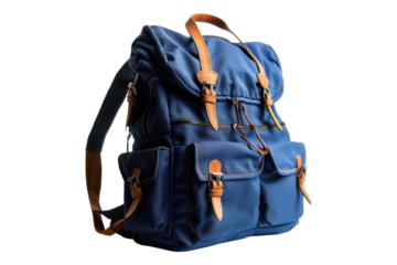 School bag isolated on transparent background