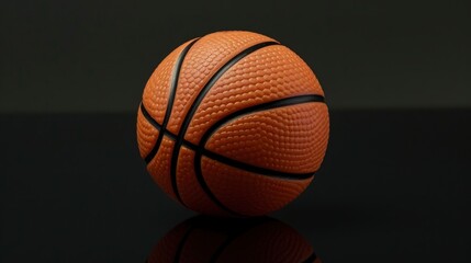 Obraz premium Basketball On Black, High Quality Background