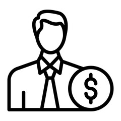 Investor Line Icon Design