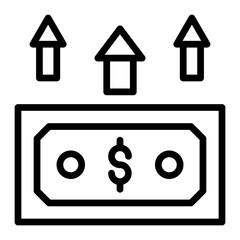 Inflation Line Icon Design