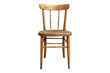 Wooden chair isolated on transparent background