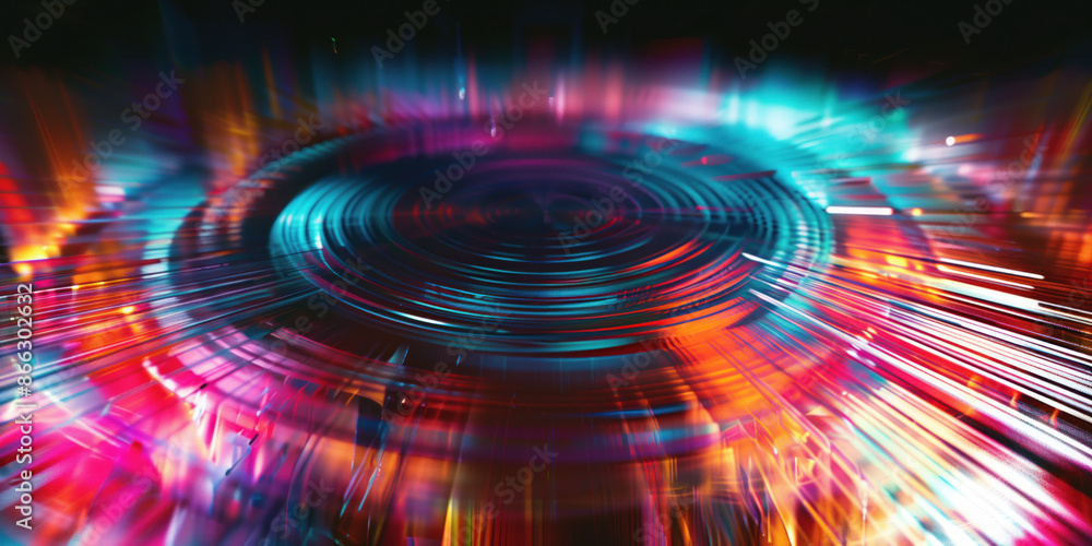 Poster abstract illustration of singularity concept. origin of life. space and science. background image. c