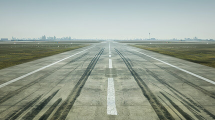 Fototapeta premium Empty Runway Ready for Car Showcase or Test Drive.