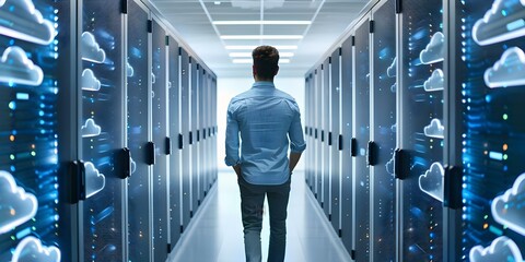 Exploring diverse cloud technologies and migration choices in a multicloud setting. Concept Cloud Technologies, Migration Choices, Multi-Cloud Deployment, Diverse Solutions, Cloud Migration