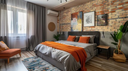 cozy bedroom home, bedroom interior design, beautiful home, plants, lights, comfy bed