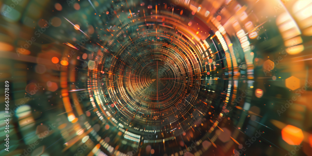 Poster abstract illustration of singularity concept. origin of life. space and science. background image. c