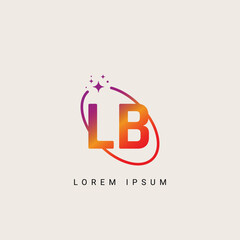 LB BL unique logo vector template illustration