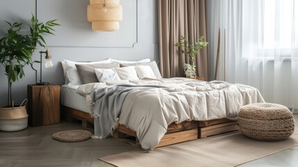 room with a bed, bedroom interior design, interior design ideas, home design, cozy bedroom, king size bed