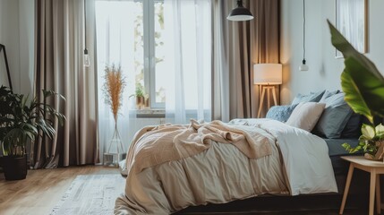 room with a bed, bedroom interior design, interior design ideas, home design, cozy bedroom, king size bed