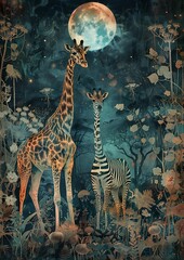 The giraffe, fantastic, phantasmal iridescence.