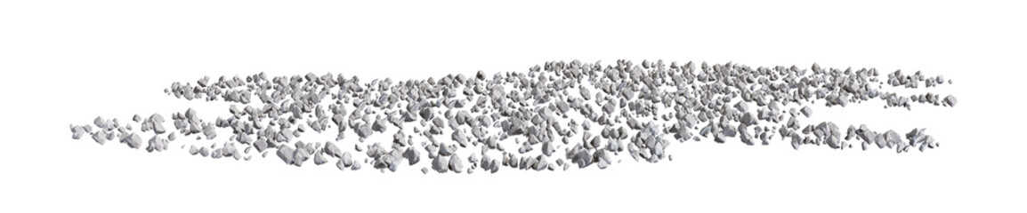 Group of rocks isolated on transparent background