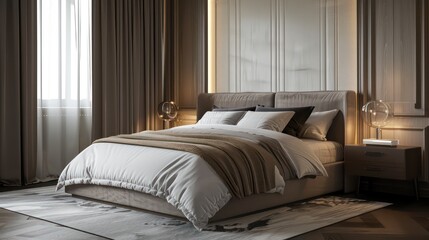 comfy room with bed, beautiful bedroom design