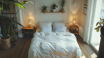 comfy room with bed, beautiful bedroom design