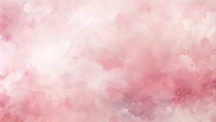 Soft gentle pastel pink watercolor aquarelle paper background features abstract design with subtle texture and organic brushstroke elements, perfect for banners or panorama textures.