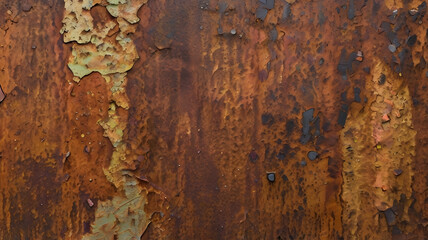 Fototapeta premium rusty iron surface with visible flakes and cracks