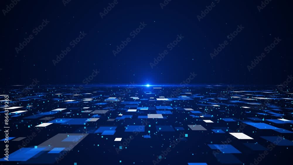 Poster digital cyberspace particles technology background cyber nano information, innovation future tech da