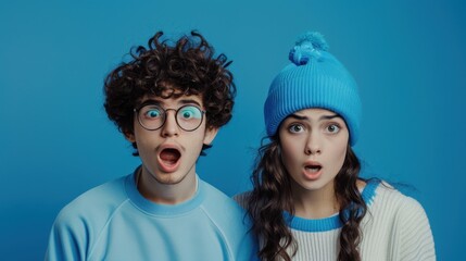 Fototapeta premium The Surprised Young Friends