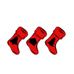 metah collection of Christmas socks, Christmas stockings. Suitable for winter decoration designs.