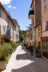 typical side street in the city center on the Cote d'azur