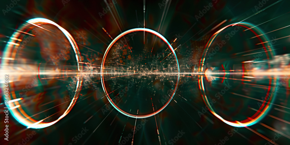 Poster abstract illustration of singularity concept. origin of life. space and science. background image. c