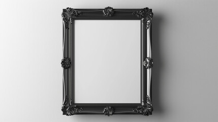 black frame isolated on white background