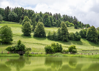 Landscape in Villnoess Valley in South Tyrol