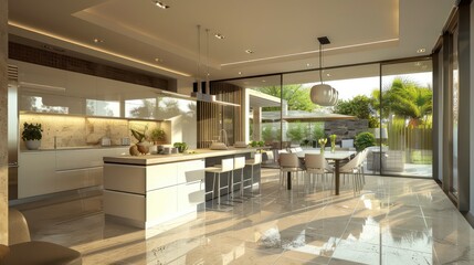 interior of modern kitchen