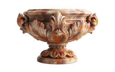 marble antique vase isolated on transparent background