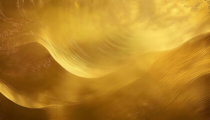 Naklejka premium Abstract golden texture wave with a metallic sheen, perfect for presentations.pure gold background texture suitable for a luxurious Wavy gold brushstroke 
