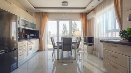 Fototapeta premium modern kitchen interior, professional interior design photos, kitchen design ideas