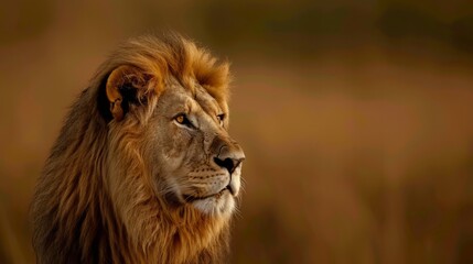 A majestic lion, symbol of strength and courage