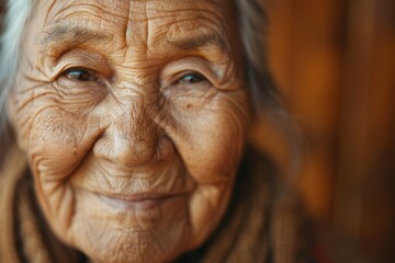 A portrait of an elderly person