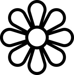 flower outline vector illustration