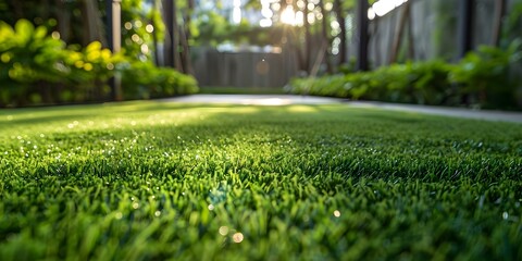 Upgrade outdoor space with stylish artificial grass carpet for modern aesthetic. Concept Artificial Grass, Outdoor Styling, Modern Aesthetic, Home Improvement, Stylish Decor