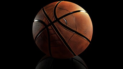 Fototapeta premium Basketball Ball With A Clipping Path, High Quality Background