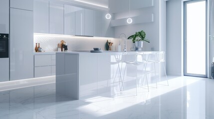 modern interior of a kitchen, beautiful kitchen design