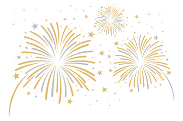 Fireworks isolated on white background, vector, 
firework clipart no background, icon, illustration 
for 4th of July, holiday, Xmas, new year, birthday, 
anniversary, party, carnival, congratulations
