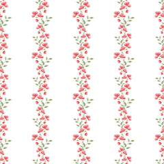 Seamless watercolor floral pattern. Autumn. Pattern for fabric. Home textiles. Tablecloth. Watercolor. Texture. Scrapbooking. Flowers Autumn. Spring.