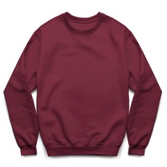 Garnet sweatshirt template. sweatshirt long sleeve with clipping path, hoody for design mockup for print, white background