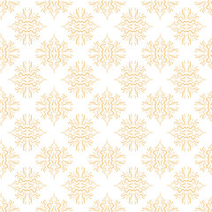 Gold pattern in oriental style, seamless background arabesques.