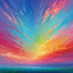 abstract colorful sky