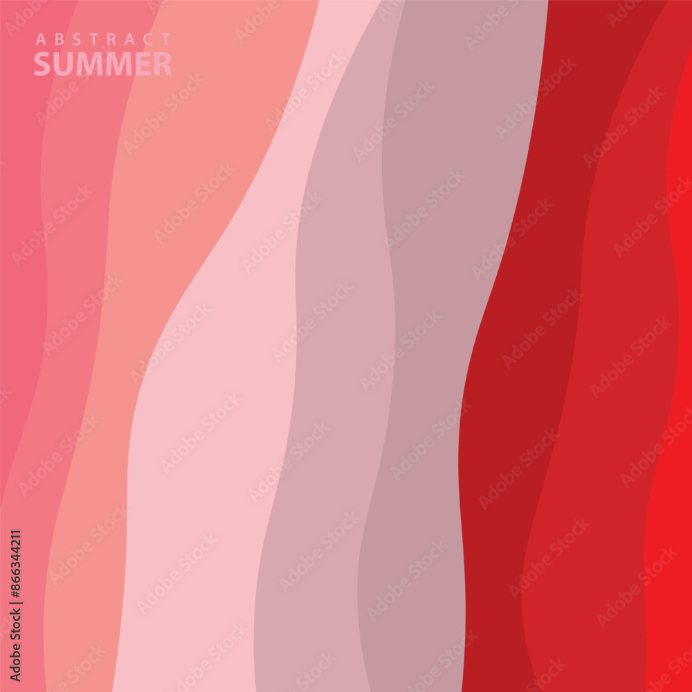 Poster abstract background design with summer color theme, with wavy patterns,abstract summer wave backgrou
