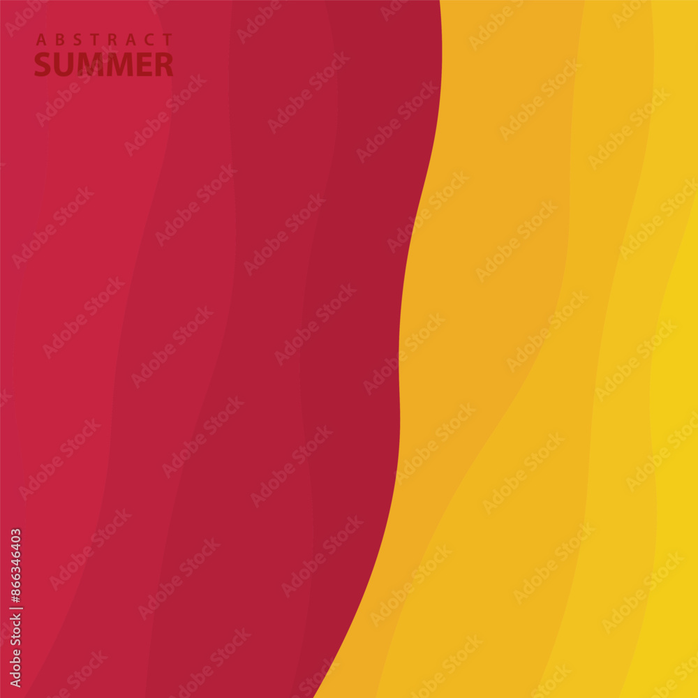 Poster abstract background design with summer color theme, with wavy patterns,abstract summer wave backgrou