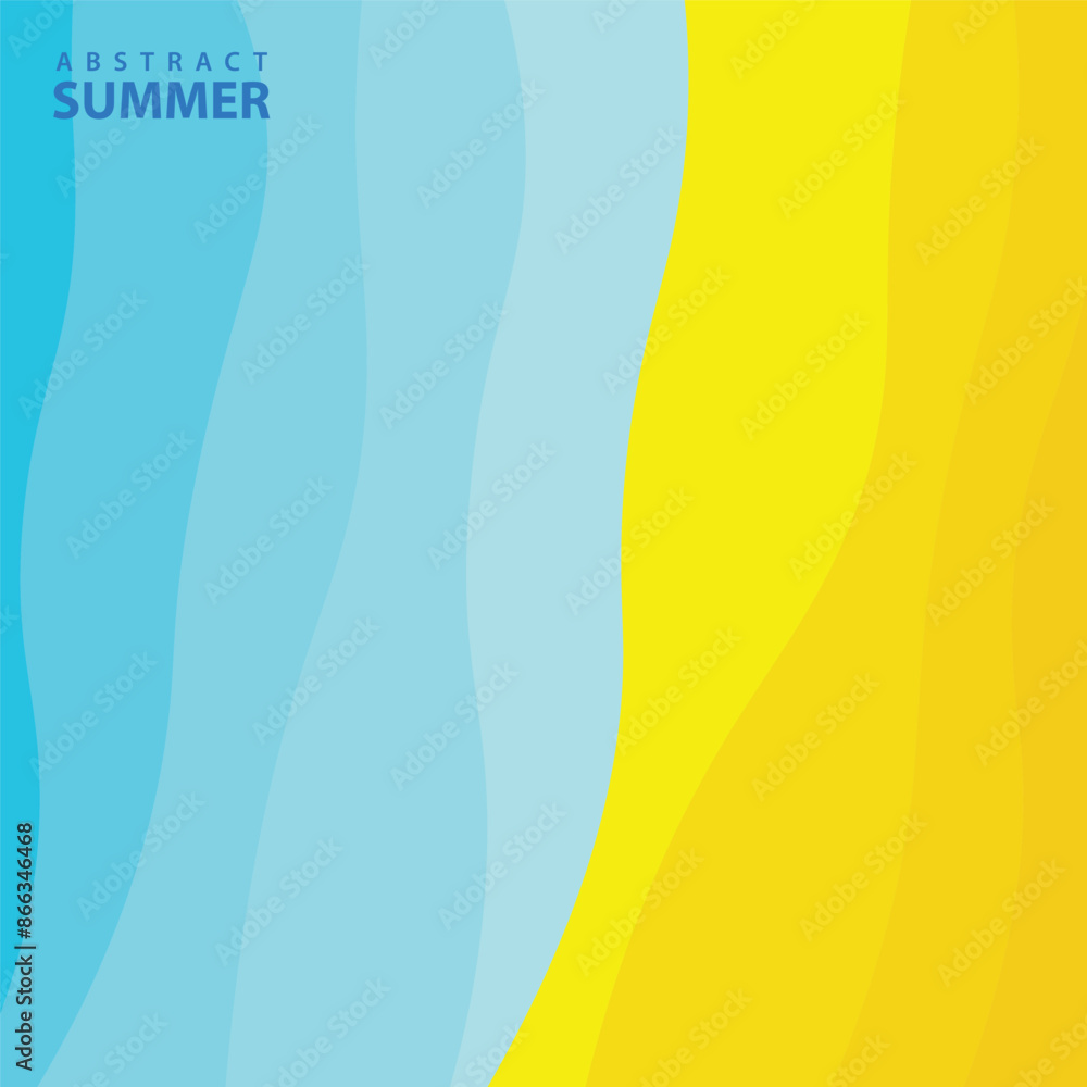 Poster abstract background design with summer color theme, with wavy patterns,abstract summer wave backgrou