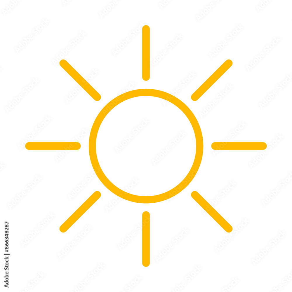Poster sun line icon with simple and modern design