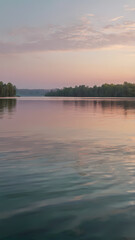 Obraz premium sunset over the river